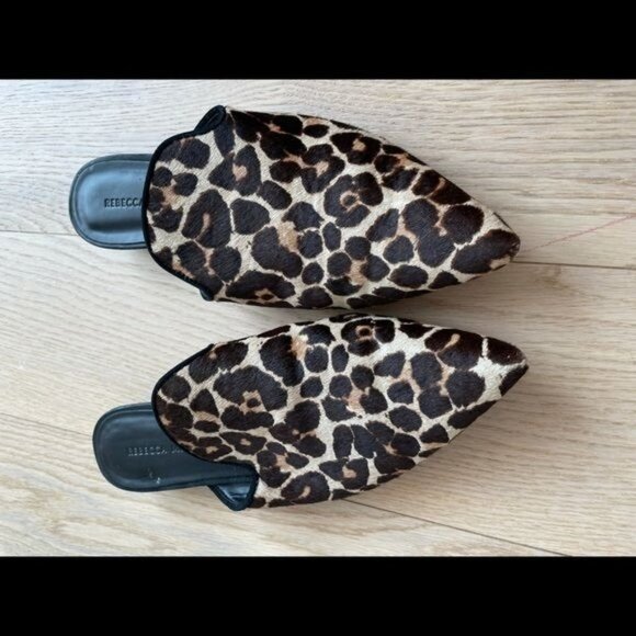 REBECCA MINKOFF Leopard Mule Slides Size 8 - Picture 10 of 11